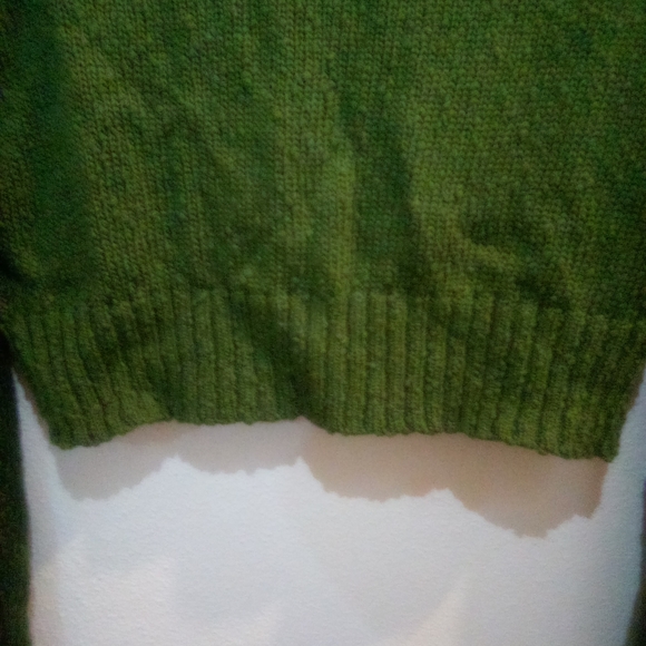 Michael Kors Green Cropped Knit Cardigan 100% Cotton Size XS Fall - Picture 12 of 14